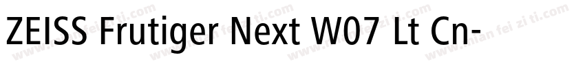 ZEISS Frutiger Next W07 Lt Cn字体转换